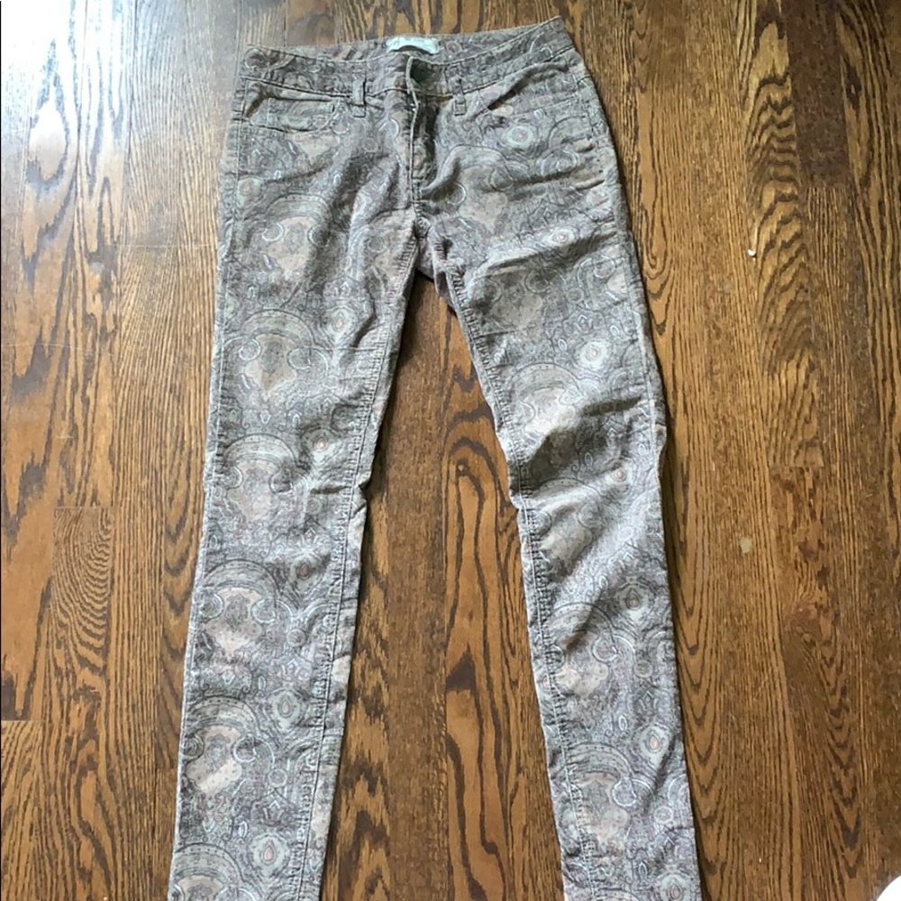 Free People Patterned Corduroy Pants